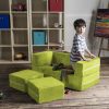 Jaxx Zipline Modular Kid's Loveseat and Ottoman - Image 12