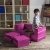 Jaxx Zipline Modular Kid's Loveseat and Ottoman - Image 36
