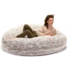 Jaxx 6' Cocoon Faux Fur Bean Bag Chair - Image 11