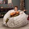 Jaxx 6' Cocoon Faux Fur Bean Bag Chair - Image 8