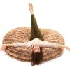 Jaxx 6' Cocoon Faux Fur Bean Bag Chair - Image 7