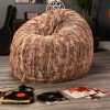 Jaxx 6' Cocoon Faux Fur Bean Bag Chair - Image 3