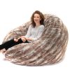 Jaxx 6' Cocoon Faux Fur Bean Bag Chair - Image 17