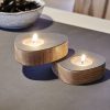 Curve Tealight Holder, Anthracite Leather