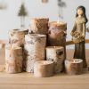 Original Wooden Birch Candle Holder Candlestick Home Props Decoration Ornaments - Image 2