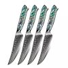 Minimal Damascus Steak Knife Set of 4 - Image 10