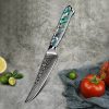Minimal Damascus Steak Knife Set of 4 - Image 11