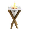 Southampton Teak TableTop Gel Fuel Fireplace - Image 2