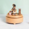 Afternoon Coffee Shop Couple Tanabata Home Decoration Wooden Music Box - Image 2