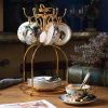 British Inspired Tea Set - Set of 4 or 6 with Rack