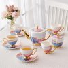 Golden Gilded China Coffee Cup Set - Image 2