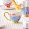 Golden Gilded China Coffee Cup Set - Image 7