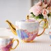 Golden Gilded China Coffee Cup Set - Image 6