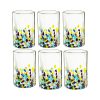 Hand Blown Mexican Drinking Glasses and Pitcher-Set of 6 with Mexican Confetti Design - Image 3