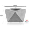 Colsen Square Concrete Tabletop Fire Pit - Image 5
