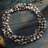 Vintage Pearl Necklace - Cubic Zirconia - Image 3