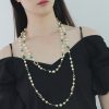 Vintage Pearl Necklace - Cubic Zirconia - Image 2