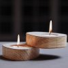 Curve Tealight Holder, Anthracite Leather - Image 2
