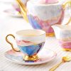 Golden Gilded China Coffee Cup Set - Image 3